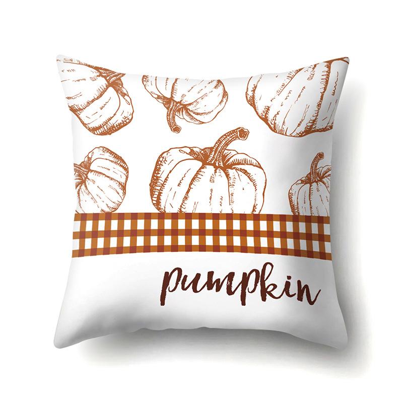 

Thanksgiving Pillow Cover Blessing Maple Leaf Pumpkin Sofa Cushion Cover Office Home Living Room Pillow Cover Premium 50x30 without pillow core