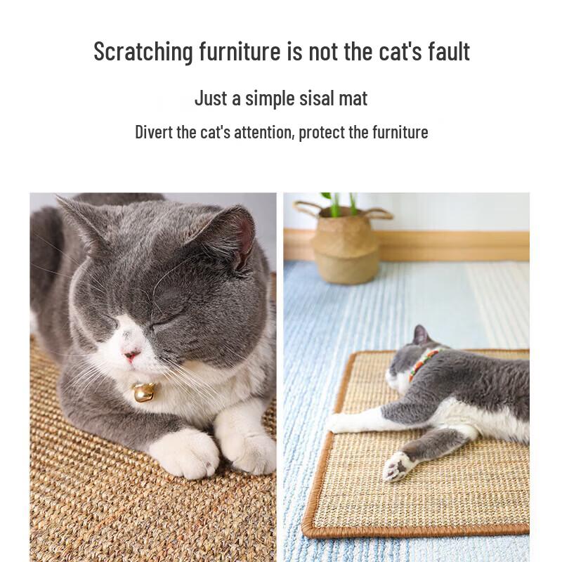 Wear-Resistant Sisal Cat Scratch Mat