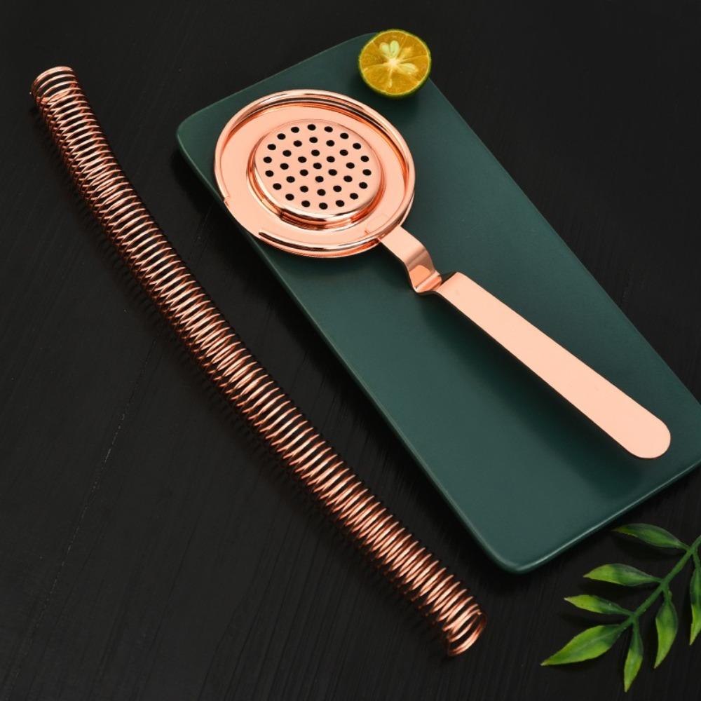 Anti-slip Cocktail Strainer Stainless Steel Wine Filter Bar Accessories Mesh Filter Bar