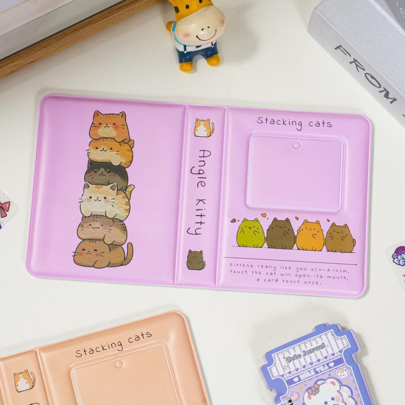 

Милый мультяшный альбом для фотографий с котятами, 36 карманов, альбом для карточек, чехол для хранения фотографий K-pop, мини-биндер, книга для визиток, альбомы розовый