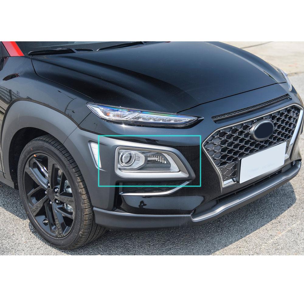 Cornice Faro Antinebbia Anteriore Auto Styling Copertura Cromata ABS Rivestimento Decorativo 2 Pezzi Per Hyundai Kona Encino Kauai 2017 2018 2019 2020