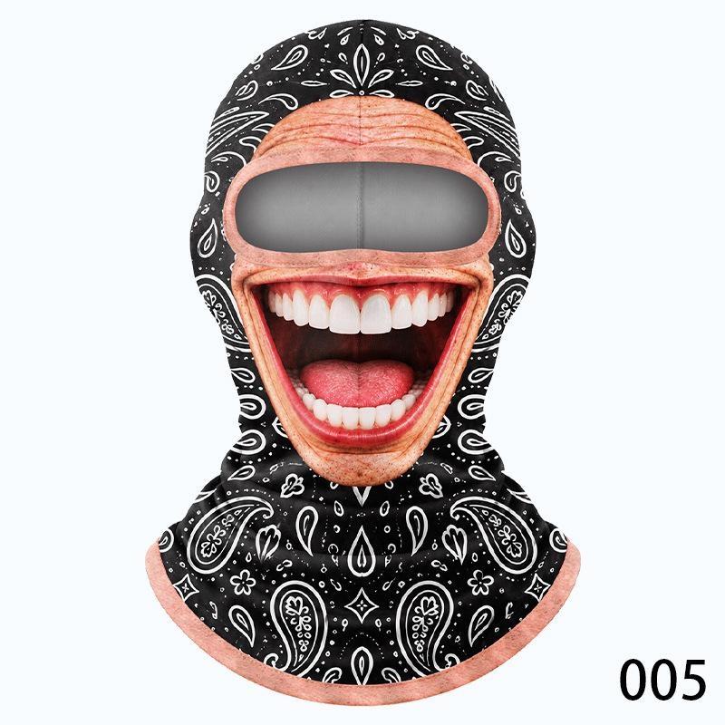 Funny Old Man Ski Mask Realistic Face Summer 3D Printed Full Face Mask For Skiing Snowboarding Outdoor Sports