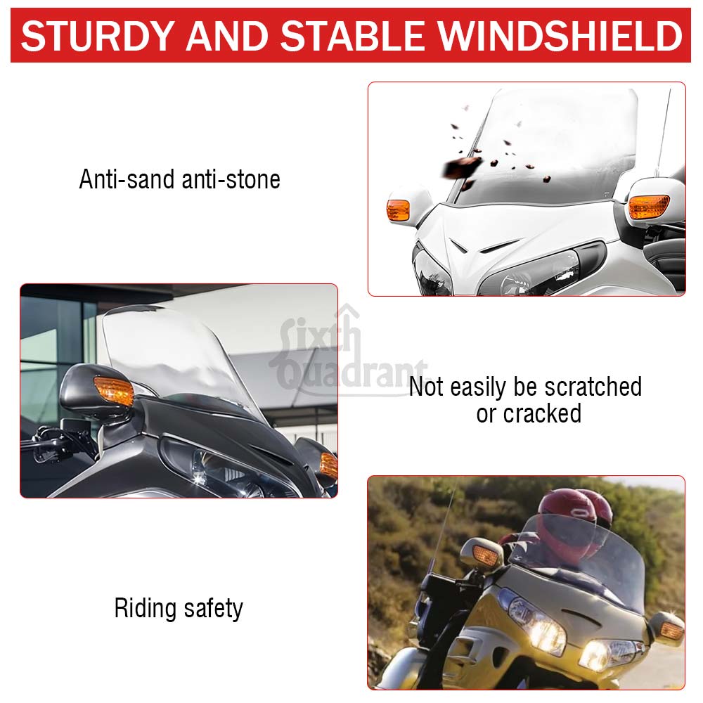 Motorcycle Accessories 26" ABS Plastic Windscreen Windsheild Clear For Honda Gold Wing Audio /Comfort / Navi GL1800HPN 2006-2017