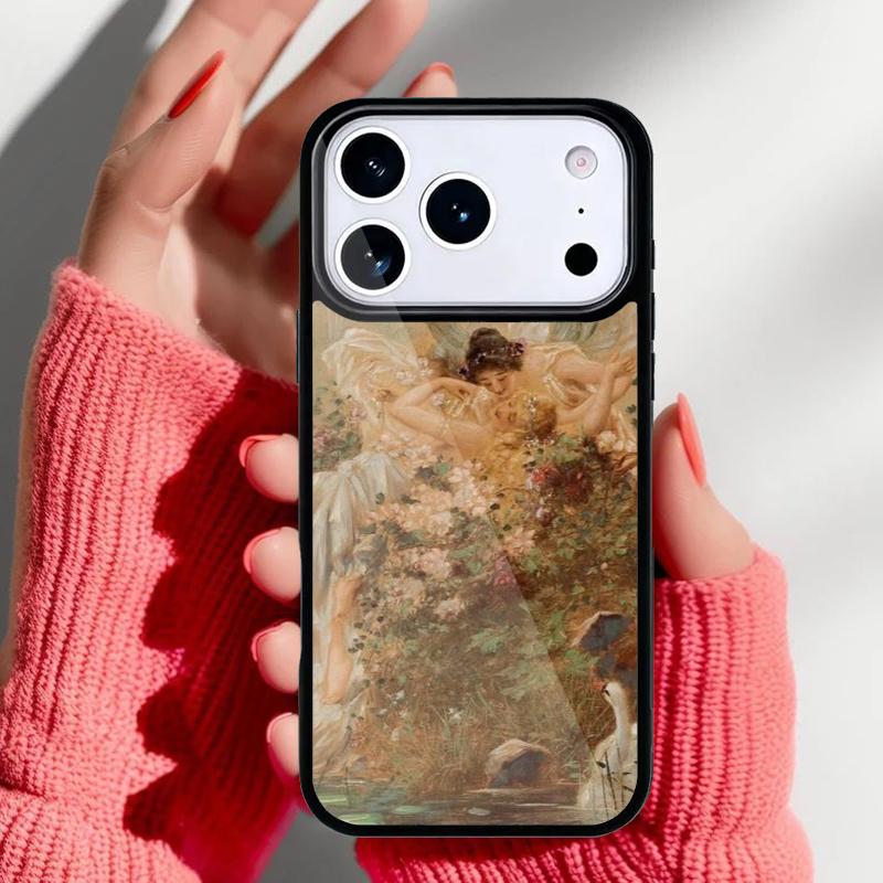 Renaissance Art Paint Phone Case for iPhone 17 Air 16e 15 14 13 Pro Max Back Cover for 12 11 Pro Coque