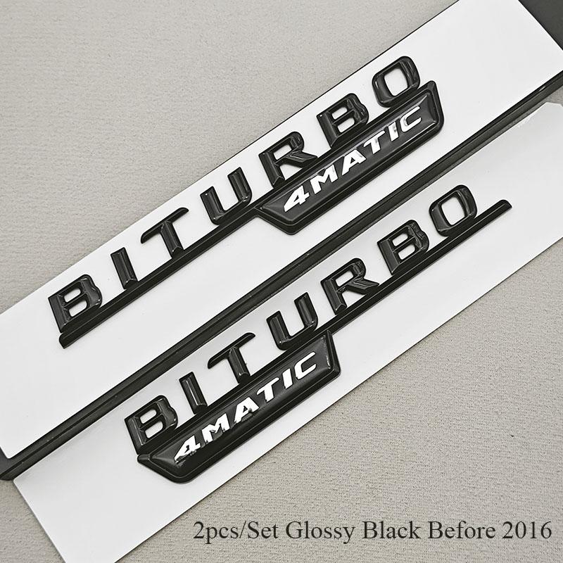 Logo TURBO 4MATIC Car Emblem Both Side Fender Badge Sticker For Mercedes Benz AMG X247 C117 W117 GLE53 GLA45 A45 A35 CLA35 CLA45