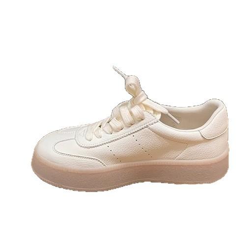 Classic round head lace-up platform women's new fashionable versatile comfortable lightweight casual board shoes