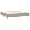 Box Spring Bed with Mattress Light Grey 200 x 200 cm Fabric