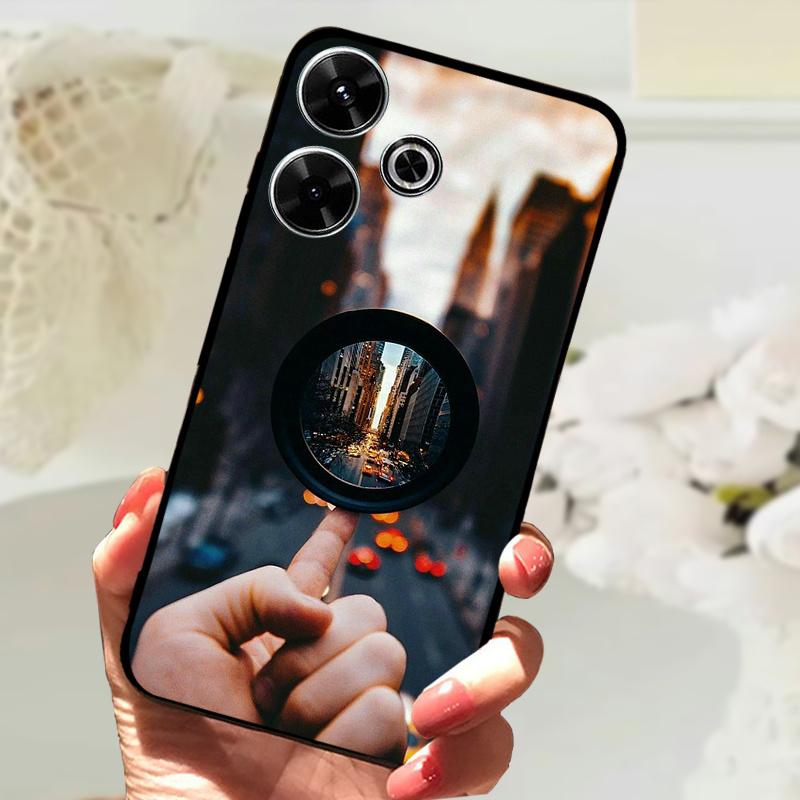 For Xiaomi Redmi 13 Case Fashion Painting Matte Cover Soft Silicone TPU Phone Case For Xiaomi Poco M6 4G Shockproof Shell Fundas