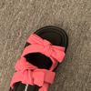 Fashion Aphixta Sweet Butterfly Knot Sandals Chunky Heel Platform Slippers Woman Slides Women Shoes Rose Red Slippers Slides Shoes