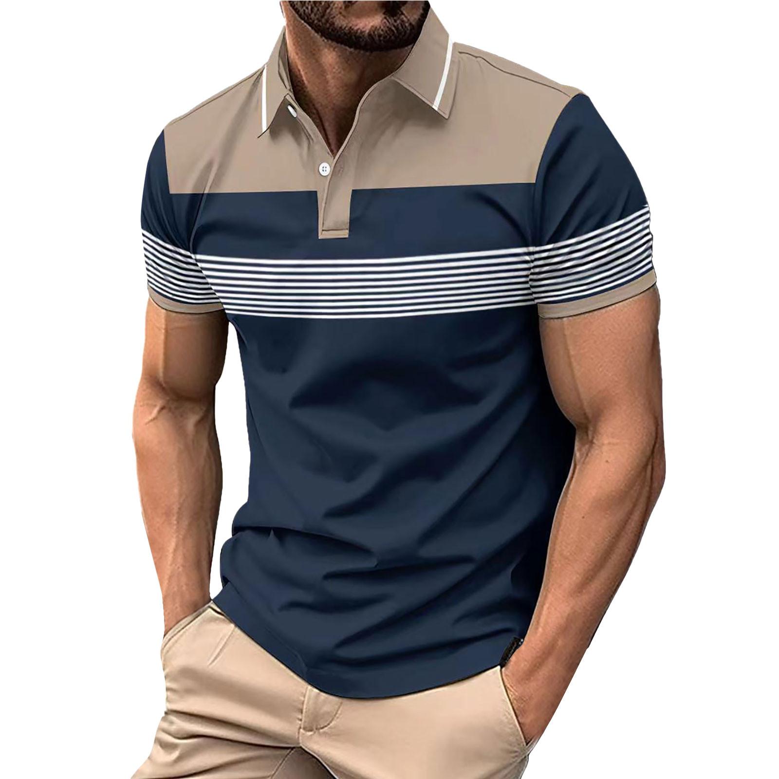 

Мужская модная рубашка с цветными блоками с лацканами, повседневный топ с длинным рукавом XL хаки