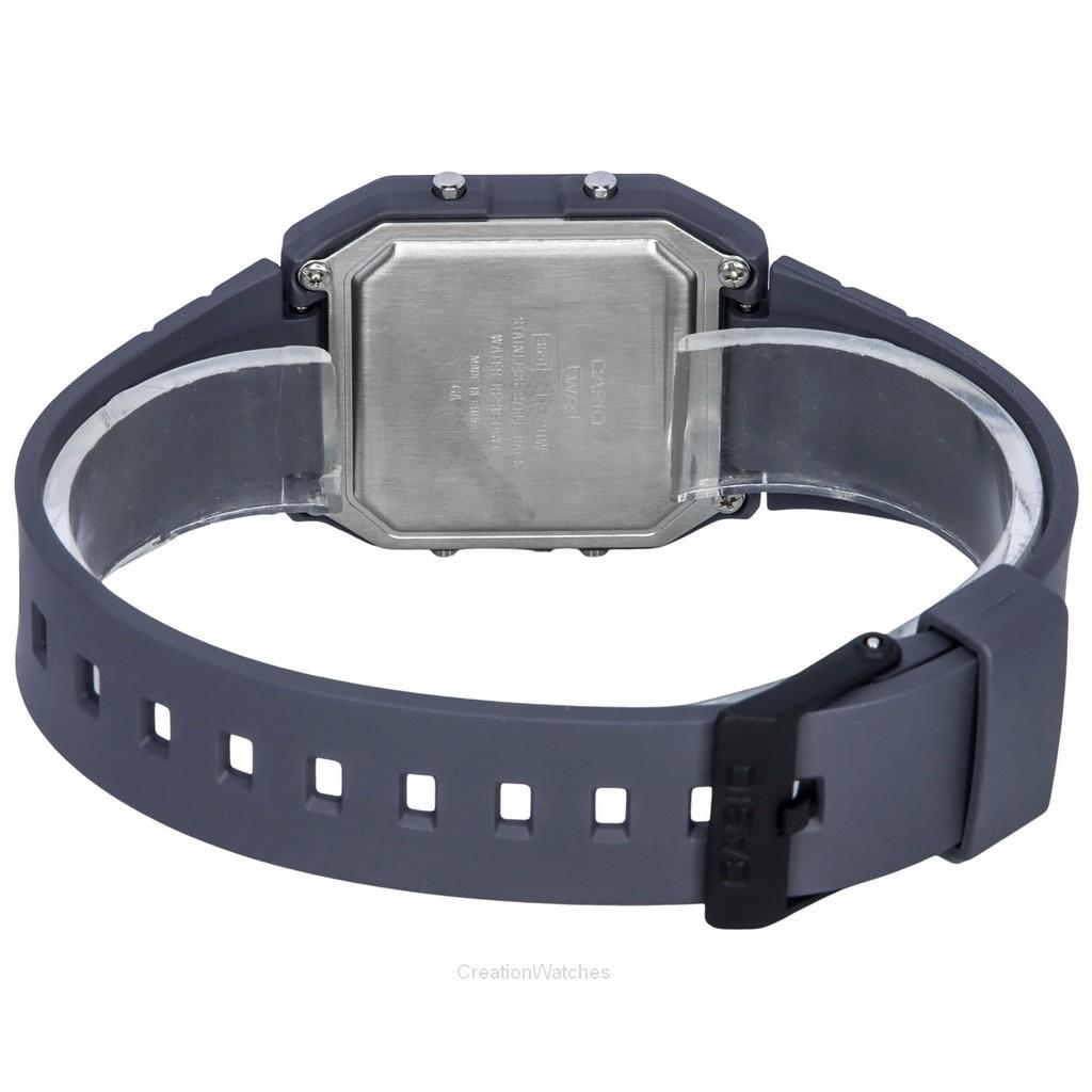 Casio Montre unisexe POP Digital Gary avec bracelet en résine et quartz LF-20W-8A2