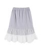 High School Disco Mixed Check Tiered Midi Skirt