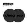2pcs Car Water Cup Mat Suede Coaster Non Slip Pad Accsesories For Jeep Grand Cherokee Wrangler JK Renegade Gladiator Compass AKL1
