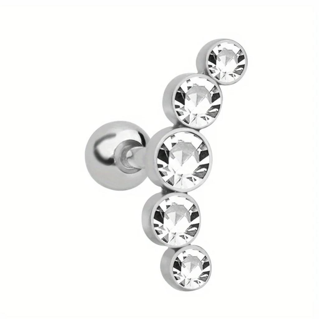 316 Stainless Steel Fashion Stud Earrings Screw Back Cartilage Tragus Conch Helix Piercing Jewelry