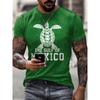 Mens Gulf Of Mexico Print T Shirt Round Neck Short Sleeve TShirts Summer Casual Tops Tees