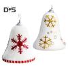 4 Pcs Christmas Snowflake Bell Pendant Sequin Decor White Foam Christmas Decoration Hanging Ornament Festive Home Office Decor Party Centerpieces