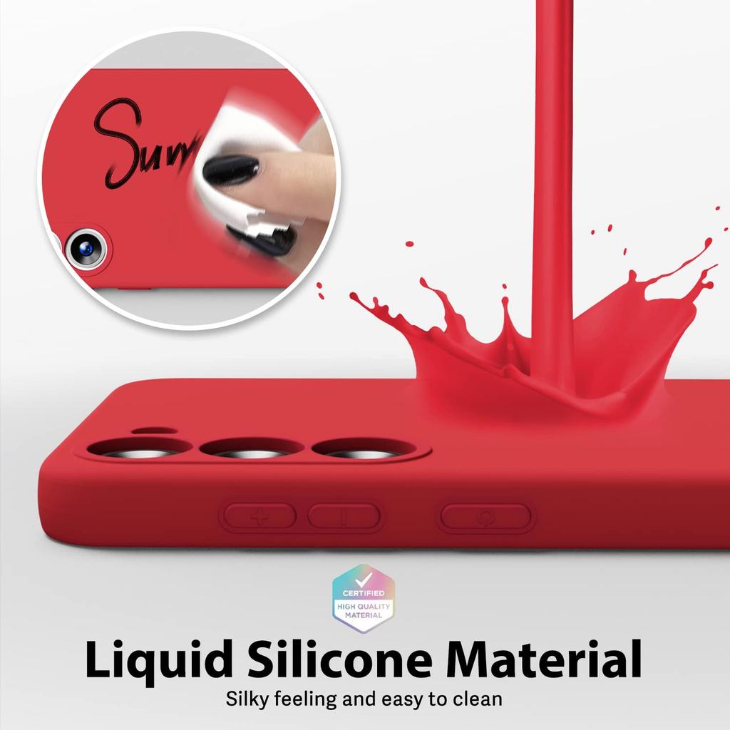 Offizielle Silikon-Telefonhülle für Samsung Galaxy S25 S24 S23 S22 S21 S20 Ultra FE Plus A35 A55 A06 A16 Stoßfeste Rückseite Funda