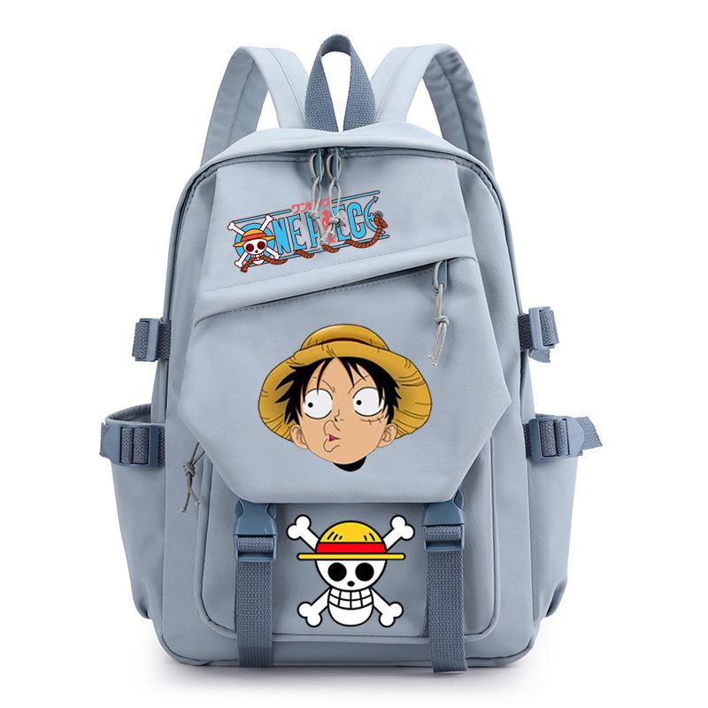 One Piece King Printed Backpack Elementary School Students Junior High School Students High School Students Large Capacity School Bag
