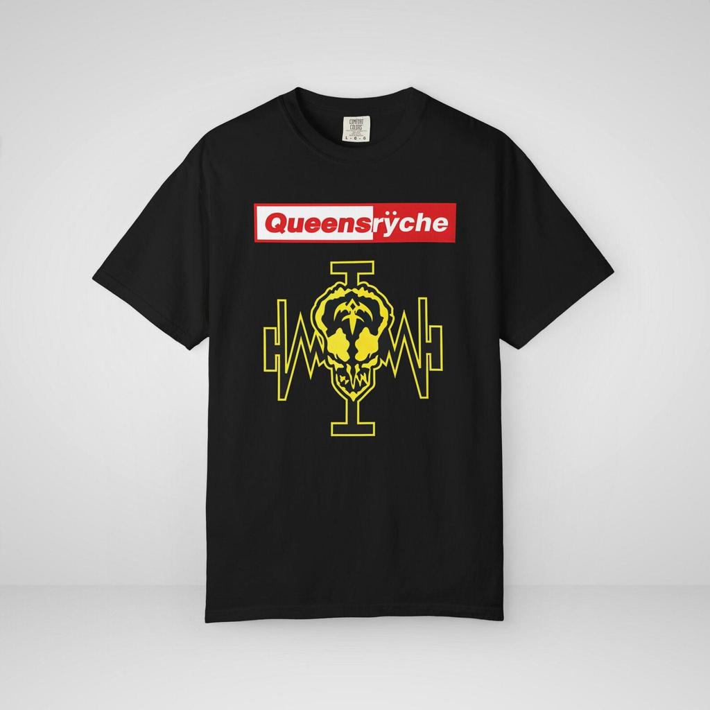 Comfort Colors T-shirt Queensrÿche Heavy Metal Rock Band Logo Tee