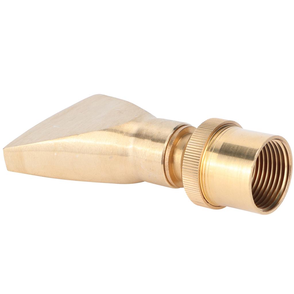 Brass Narrow Fan Jet Water Fountain Nozzle Spray Head Adjustable Pond SprinklerG1 Male Thread