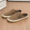 Platform Mules Man Open Back Casual Shoes Half Shoes For Men Backless Loafers Slippers Closed-Toe Slides Sandal Slip On Flats