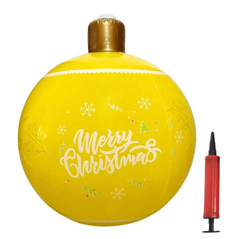 24 Inch Giant Inflatable Christmas Ball for Outdoor Decoration Perfect for New Year and Holiday Festivities