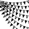 26FT Black Silver 30th Birthday Party Decorations Fabric Pennant Banner Garland Streamers for Women Mens Dirty Thirty 30 and Fabulous Birthday Cheers
