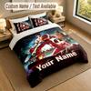 3Pcs Bedding Set Custom Name Text, 1 Sheet 2 Pillowcases Home Bed DecorEvil Dead Ash Williams