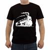 New Summer ONeck Cotton Fitness Tshirt Vintage Train TShirt Locomotive Old Steam Engine Print T Shirt Male Cool Tees Tops