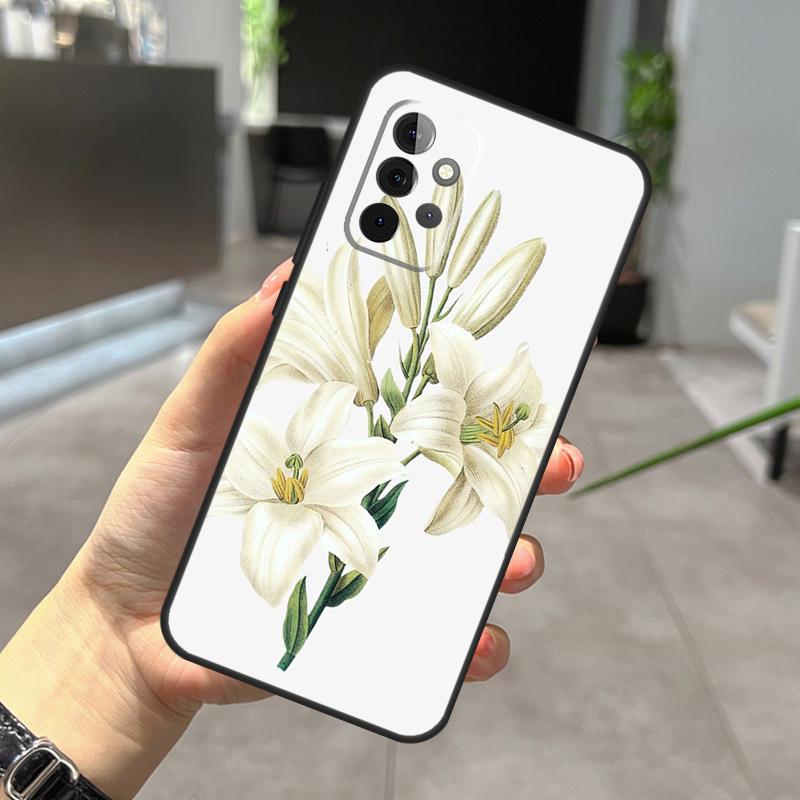 Lily Flowers Case For Samsung Galaxy A32 A12 A22 A52 A35 A26 A16 A05 A55 A15 A54 A34 A14 A56 A36 A13 A53