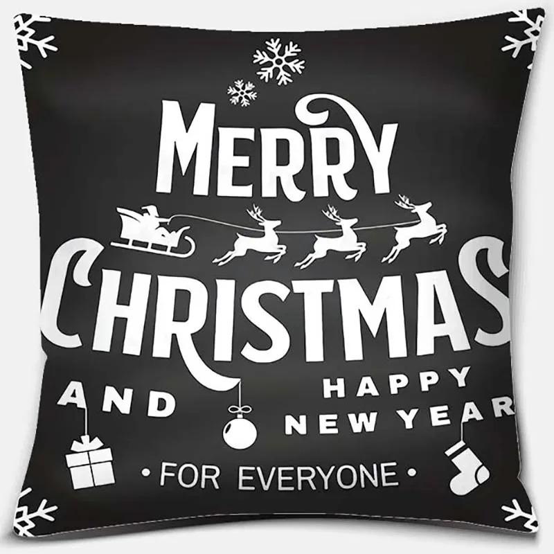 Christmas Themed Pillowcases Car Accessories Office Santa Claus Living Room Sofa Home Pillowcases
