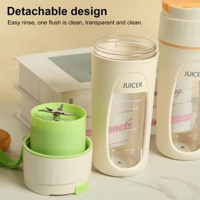 Electric Juicer Personal Blender with 50W Powerful Motor 22000Rpm High Speed BPA-Free USB Rechargeable Mini Fruit Juice Mixer