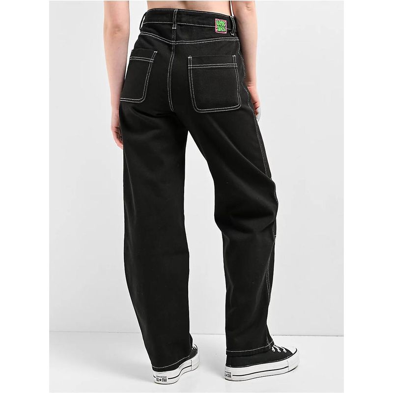 Original Single EMP * YRE Tori Thickened Lengthened High Waist Double Knee Carpenter Pants Embroidery Stitching Loose Straight Jeans
