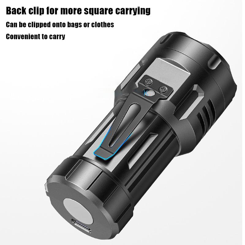 Outdoor Multi-Function Strong Light Flashlight Keychain Mini Flashlight Magnetic Flashlight