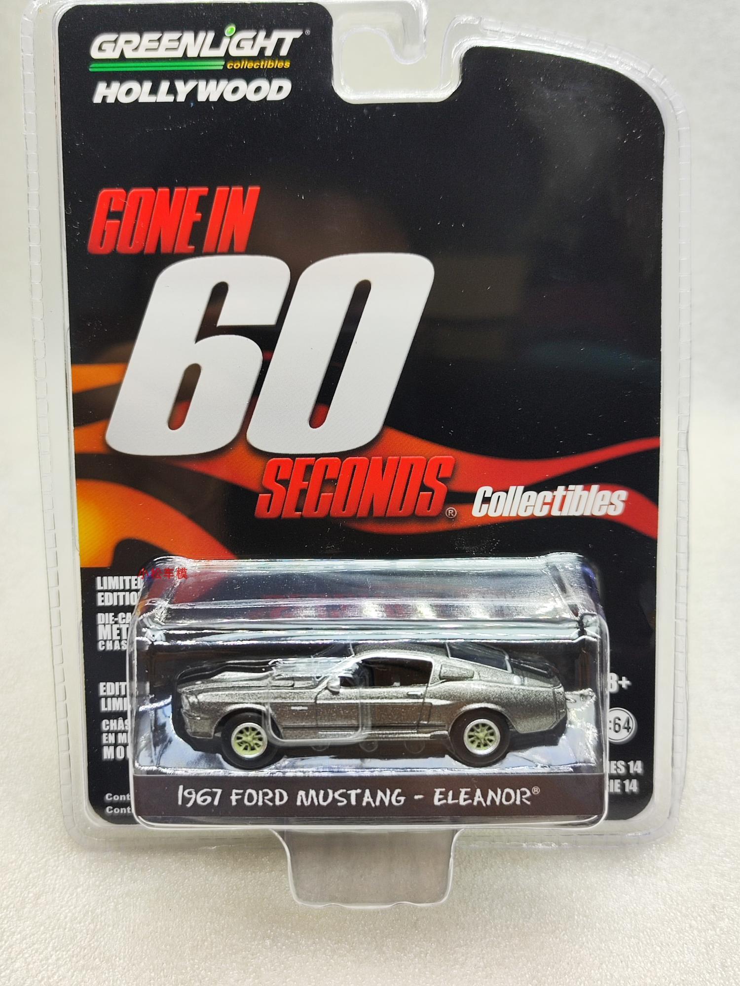 

GreenLight 1:64 1967 Custom Ford Mustang Eleanor Alloy simulation micro car model collection decoration car toy gift