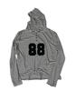 88 Stripe Henley Neck Hoodie ((Ivory*Black))