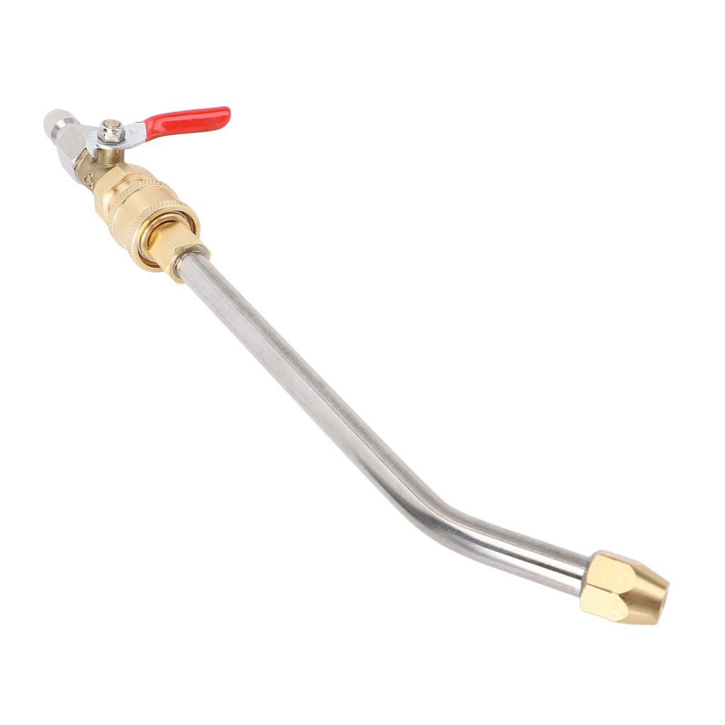 Curved Pressure Washer Extension Wand with Ball Valve 1 4 Inch Connector Power Washer Gutter Cleaner Attachment Rod