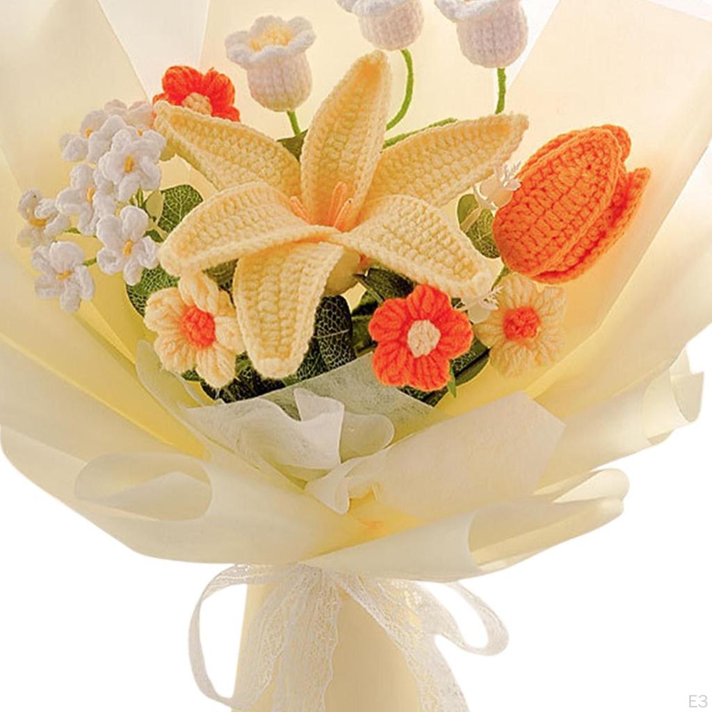 Bouquet of Flowers Hook Lis Artificial Flower for Girlfriend