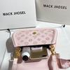 Pink Embossed Handbag, Summer Versatile Trend, One Shoulder Crossbody Saddle Bag