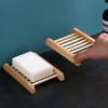Natural Wood Bamboo Leaking Water Drain Tray Holder Soap Dish Soap Holder Sponge Plate Storage Box