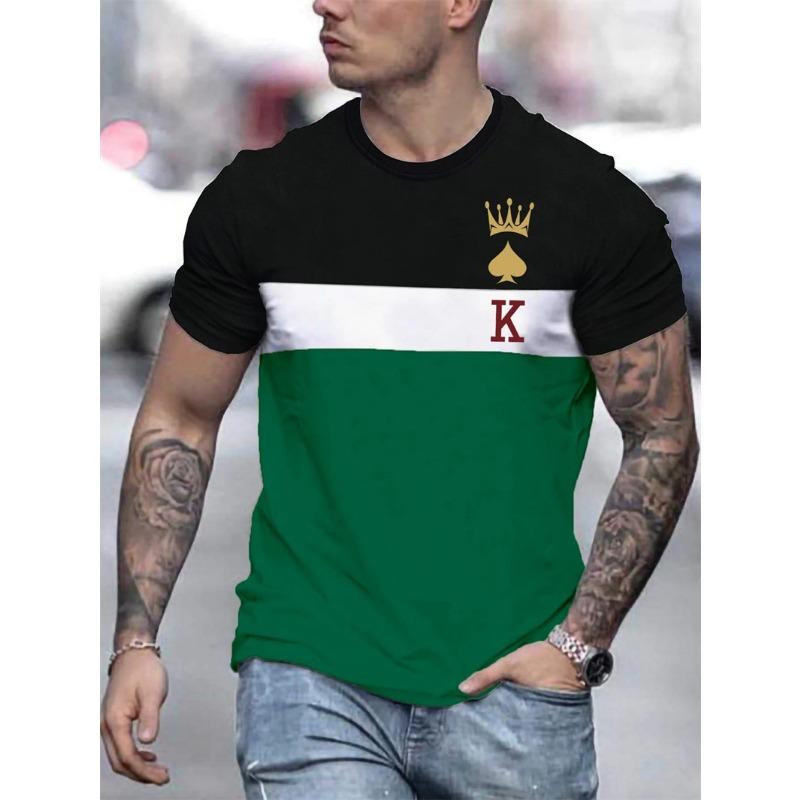 3D Hrací Karta Grafické Tričko pro Muže Oblečení Mladistvý Trend Móda Streetwear Tričko Letní Unisex Dámské Krátký Rukáv Top Tričko
