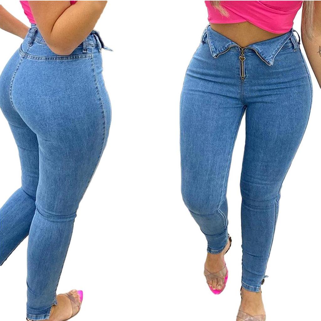 European American Fashion Versatile Skinny Jeans Y5174