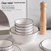 Linpan Glazed Embossed Ceramic Dinnerware Set
