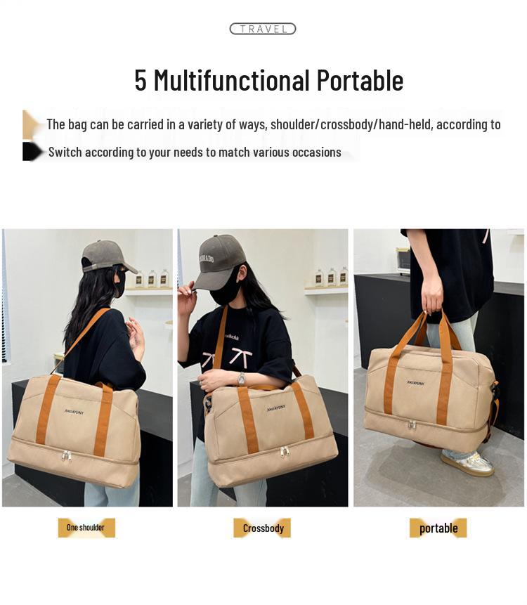 Women's Large Capacity Travel & Shopping Bag - High-End Portable Luggage for Clothes Storage