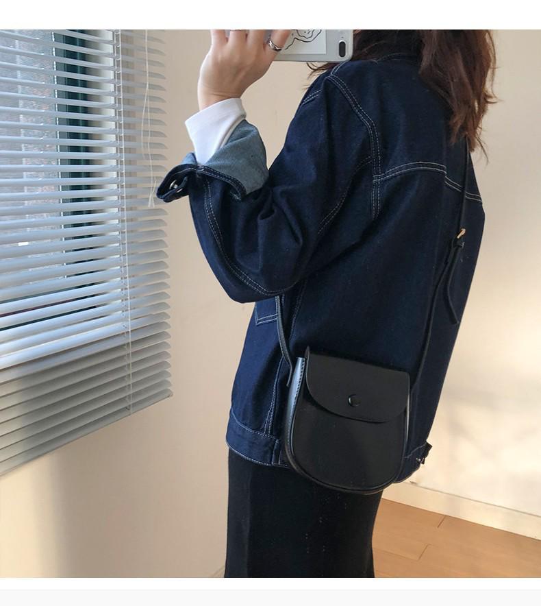 Korean Retro Denim Jacket for Women - Loose Fit, Large Size, Dark Wash, Spring & Autumn 2024