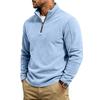 Men S Fleece Stand Collar Half Zip Long Sleeve Casual Sweatshirt