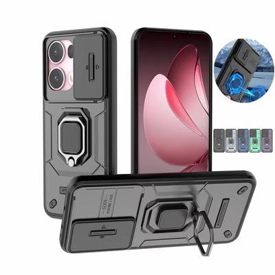 Voor OPPO Reno 13 Pro 5G Hoes Schuiflens Bescherm Schokbestendig Armor Telefoonhoesjes Voor OPPO Reno13 Pro Reno13Pro Ringhouder Cover