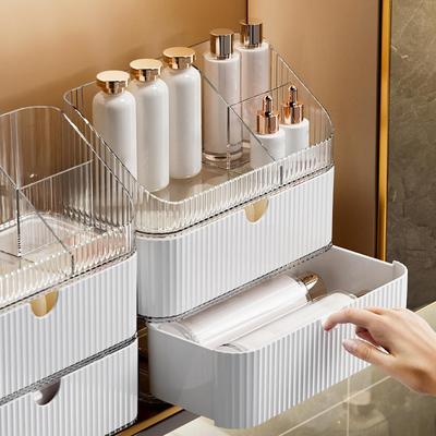 Caja de Almacenamiento de Cosméticos Tipo Cajón de Escritorio Estante Apilable para Labiales Múltiples Compartimentos Caja de Almacenamiento de Maquillaje Organizador de Almacenamiento de Maquillaje