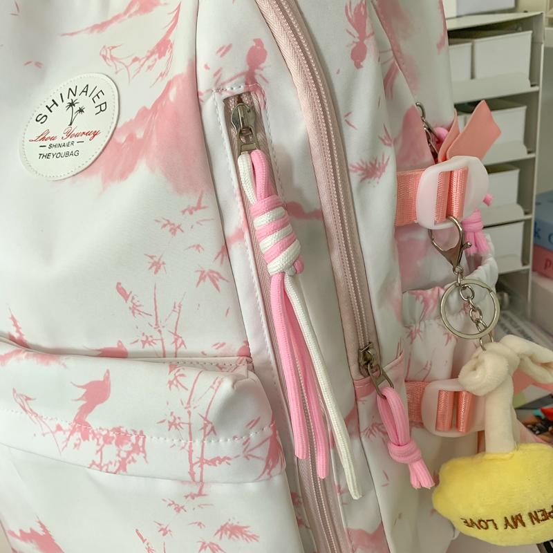 Студенческий школьный рюкзак женский большой вместимости с принтом рюкзак для учеников — фото 19