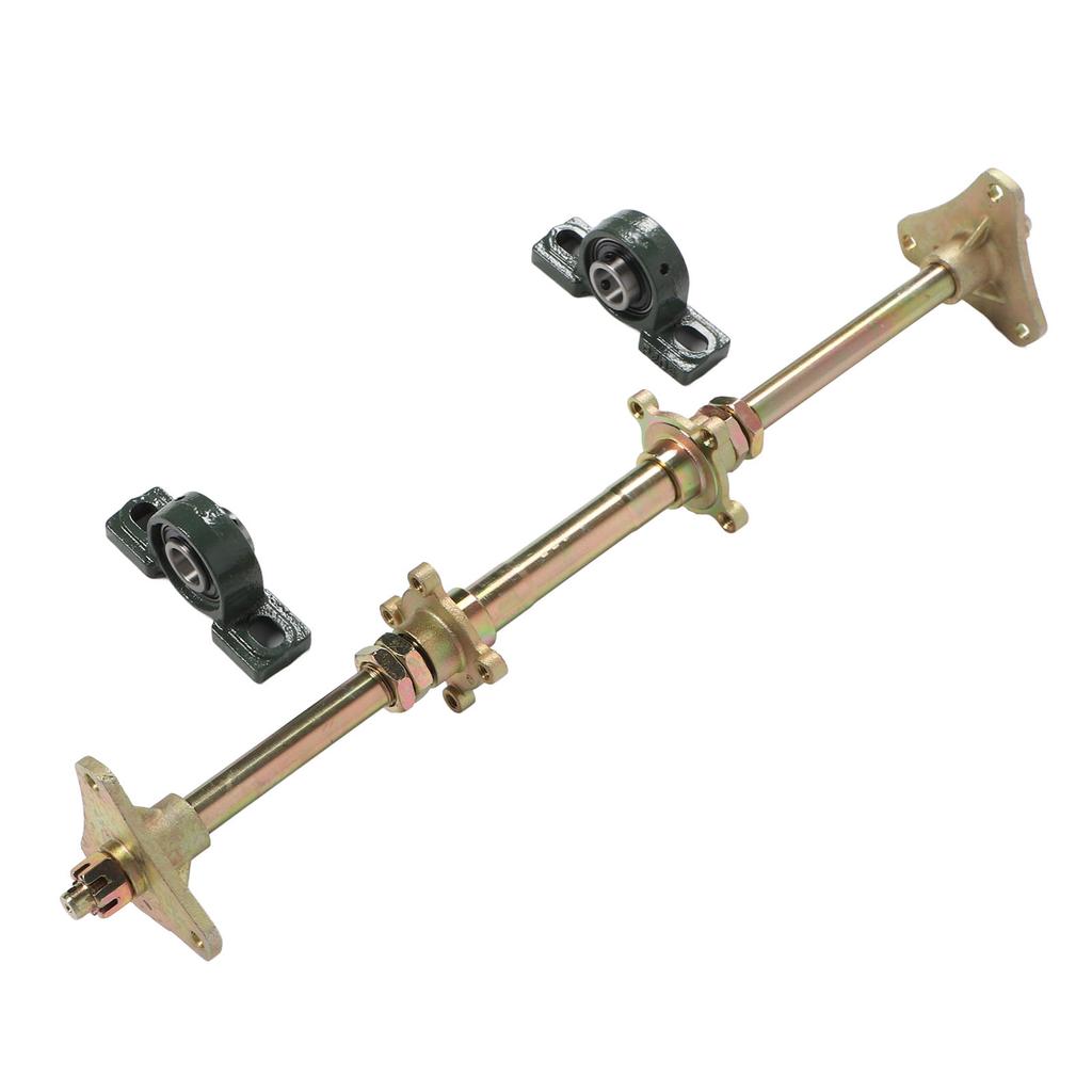 24inch Rear Axle Shaft Kit Metal Anti Impact Hubs Fixing Mounts Flanges Set for 50‑150CC ATVs Quads Drift Trikes